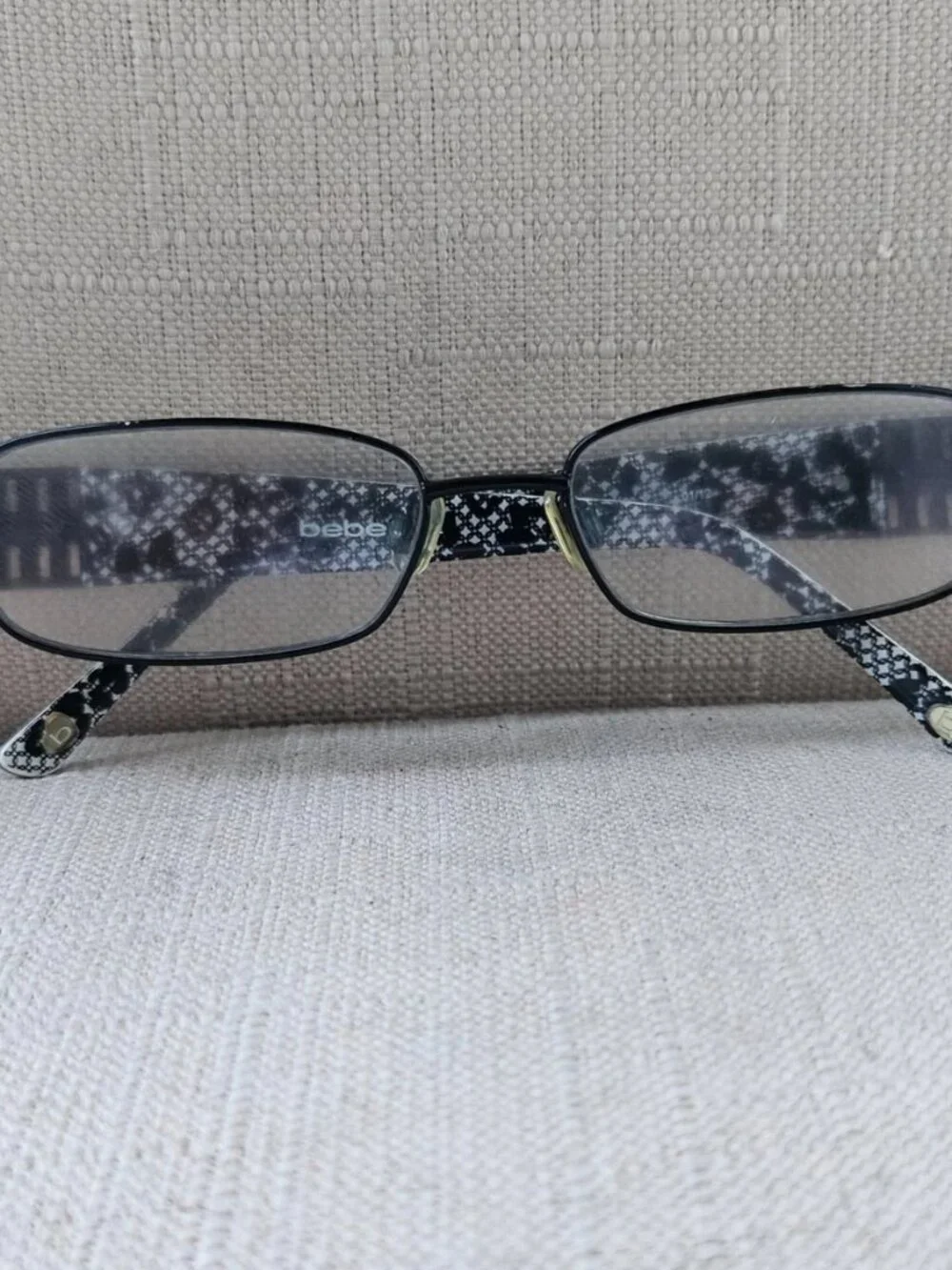 bebe Eyeglasses Black Patterned Arms Women's Eyewear Glasses Eyewear Desire
